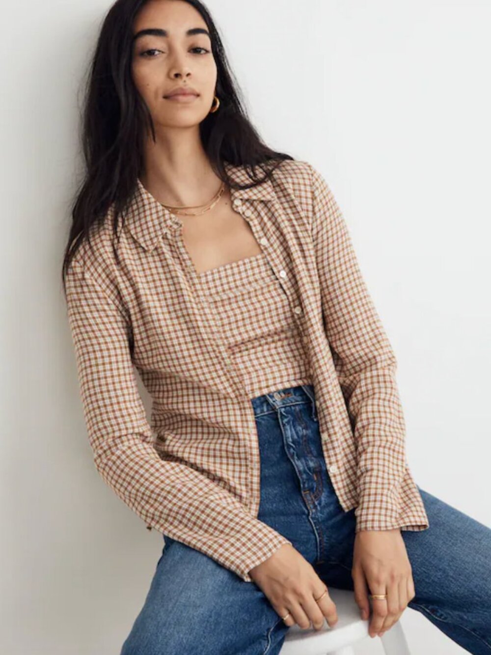 Madewell 2-Piece Tank and Button Up Set Size 8